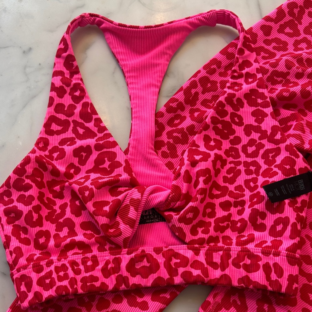 Beach Riot Pink Leopard Activewear Set - Picture 3 of 3